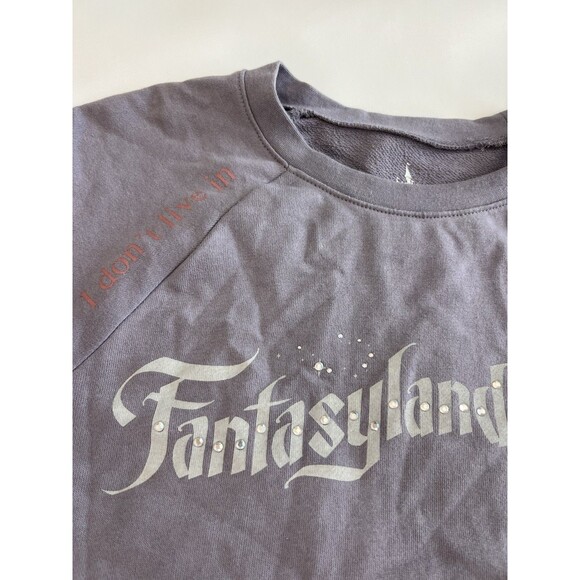 NWT Disney Parks Exclusive Don’t Live in Fantasyland Cosplay Sweater Purple Sz M - Picture 3 of 10